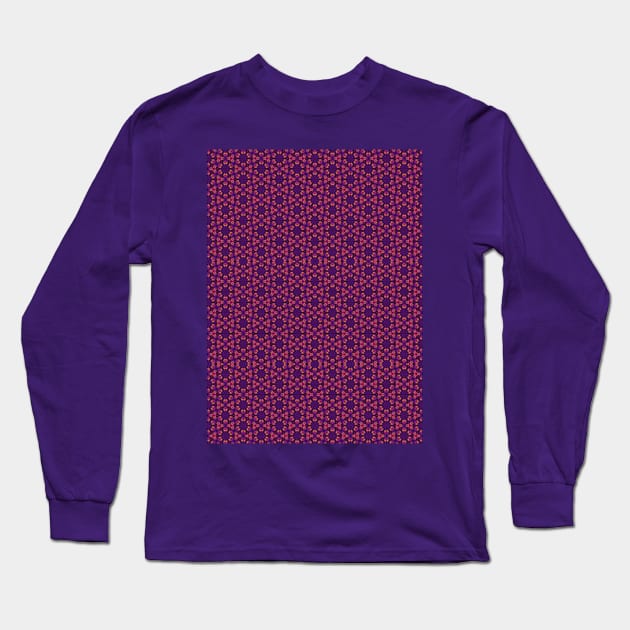 Intricate Purple Pattern Long Sleeve T-Shirt by Amanda1775